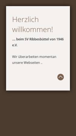 Vorschau der mobilen Webseite www.sv-ribbesbuettel.de, SV Ribbesbüttel