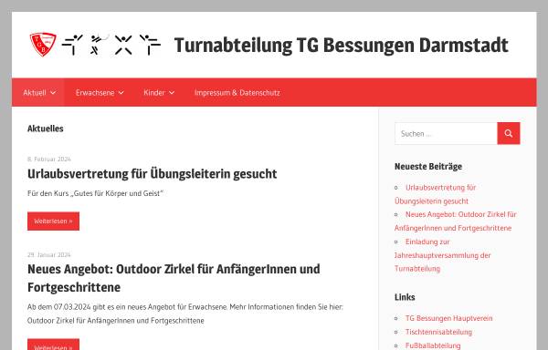 Vorschau von www.tgb-turnabteilung.de, TGB 1865 Darmstadt e.V.