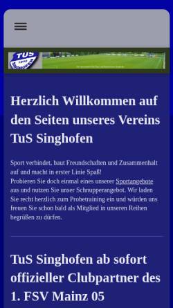 Vorschau der mobilen Webseite tussinghofen.de, TuS Singhofen