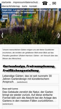 Vorschau der mobilen Webseite lebendige-gaerten.de, Lebendige Gärten