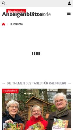 Vorschau der mobilen Webseite www.bergisches-handelsblatt.de, Bergisches Handelsblatt
