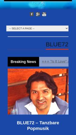 Vorschau der mobilen Webseite www.blue72.de, Blue 72