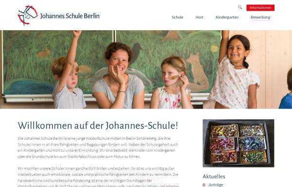 Vorschau von www.johannes-schule-berlin.de, Johannes-Schule
