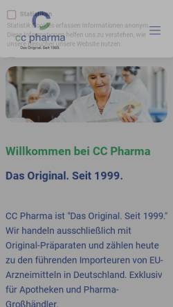 Vorschau der mobilen Webseite www.cc-pharma.de, CC Pharma GmbH