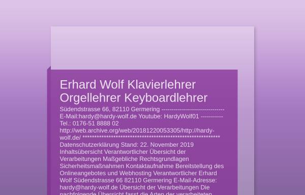 Vorschau von www.hardy-wolf.de, Wolf, Hardy