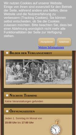 Vorschau der mobilen Webseite museum-rabenau.de, Museum der Rabenau