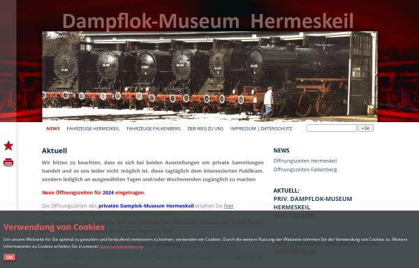 Vorschau von www.dampflokmuseum-hermeskeil.de, Dampflok-Museum Hermeskeil