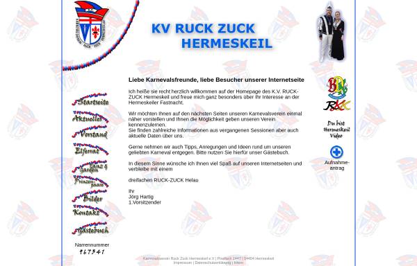 Vorschau von www.ruckzuck-hermeskeil.de, Karnevalsverein Ruck Zuck Hermeskeil e.V.