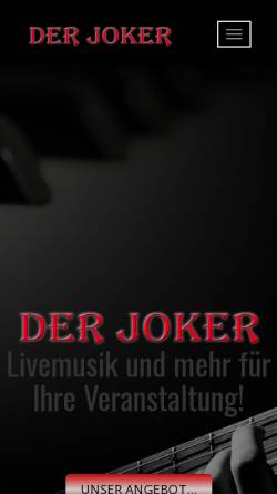 Vorschau der mobilen Webseite www.derjoker.com, Joker & Pianoman