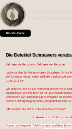 Vorschau der mobilen Webseite www.detektei-schrauwers.de, Detektei Bernard Schrauwers