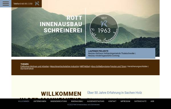 Vorschau von www.rott-innenausbau.de, Rott Innenausbau & Schreinerei