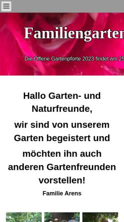 Vorschau der mobilen Webseite www.gerlinger-garten.de, Familiengarten Arens