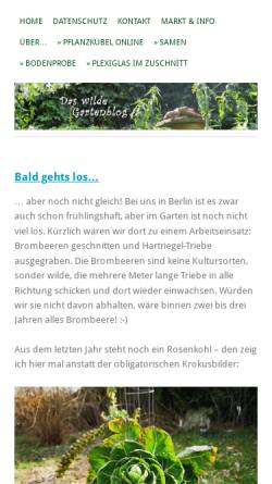 Vorschau der mobilen Webseite www.das-wilde-gartenblog.de, Das wilde Gartenblog