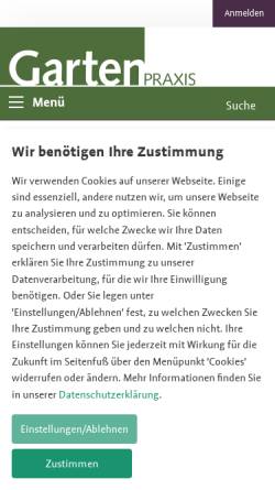 Vorschau der mobilen Webseite www.gartenpraxis.de, Gartenpraxis