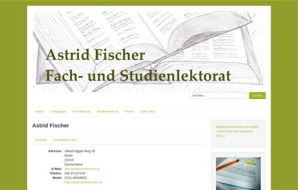 Astrid Fischer - Fach- und Studienlektorat