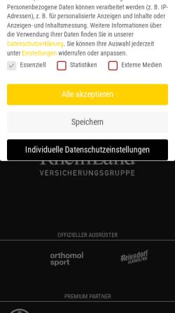 Vorschau der mobilen Webseite www.osp-rheinland.de, Olympiastützpunkt Rheinland
