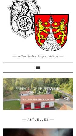 Vorschau der mobilen Webseite www.ff-wartenfels.de, Freiwillige Feuerwehr Wartenfels