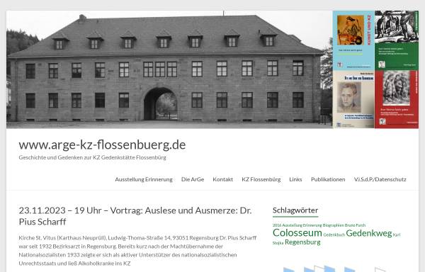 Vorschau von www.arge-kz-flossenbuerg.de, Arbeitsgemeinschaft ehemaliges Konzentrationslager Flossenbürg e.V.