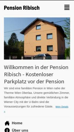 Vorschau der mobilen Webseite www.ribisch.co.at, Pension Ribisch