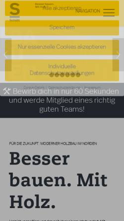 Vorschau der mobilen Webseite www.schuett-holzbau.de, Gebr. Schütt KG (GmbH & Co.)