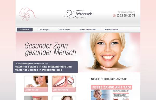Vorschau von www.zahnaerzte-kuerten.de, Zahnärzte Dr. Uellendahl und Dr. Talebnasab