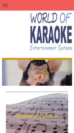 Vorschau der mobilen Webseite www.world-of-karaoke.com, World of Karaoke GmbH