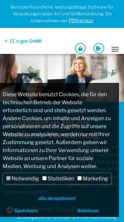 Vorschau der mobilen Webseite www.cc-egov.de, Competence Center Electronic Government GmbH