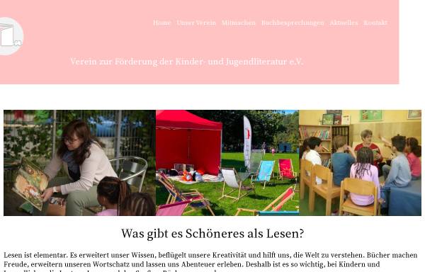 Vorschau von www.kinderliteratur-verein.de, Verein zur Förderung der Kinder & Jugendliteratur
