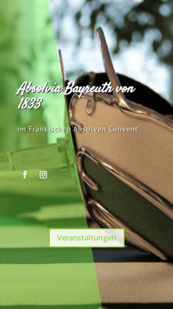 Vorschau der mobilen Webseite www.absolvia-bayreuth.de, Absovia Bayreuth