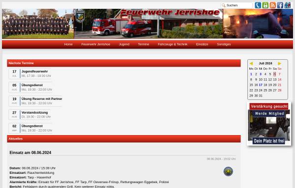Vorschau von www.feuerwehr-jerrishoe.de, Freiwillige Feuerwehr Jerrishoe