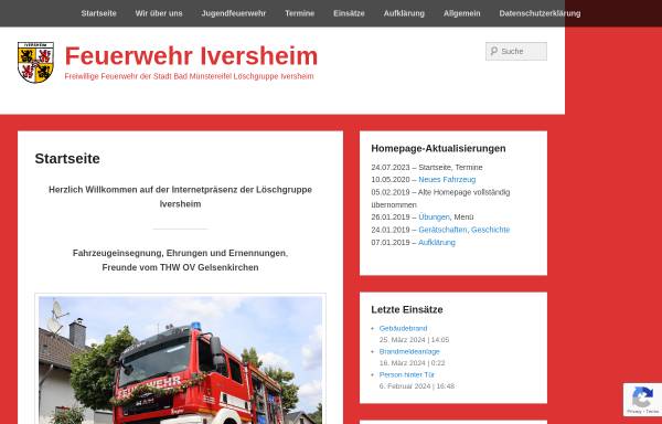 Vorschau von feuerwehr-iversheim.de, Freiwillige Feuerwehr Bad Münstereifel - Löschgruppe Iversheim