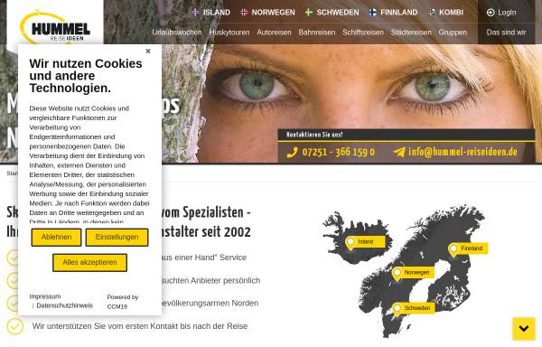 Vorschau von www.hummel-reiseideen.de, Hummel Reiseideen GmbH