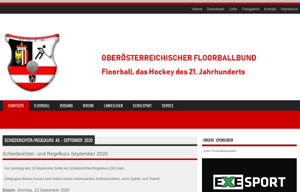 Vorschau von www.floorball-ooe.at, OÖFB Floorball Bund