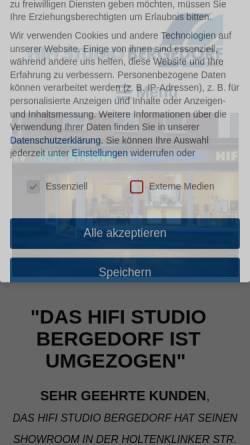 Vorschau der mobilen Webseite www.hifi-bergedorf.de, Hifi-Studio Bergedorf