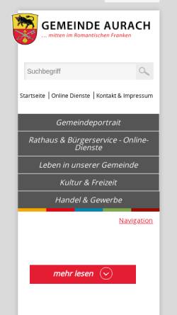Vorschau der mobilen Webseite www.aurach.de, Aurach