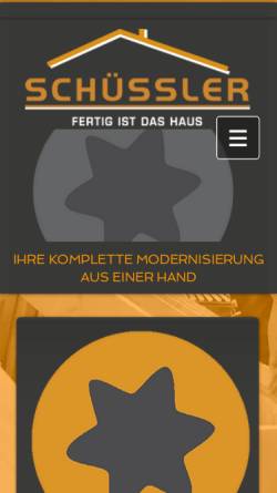 Vorschau der mobilen Webseite www.fertighausservice.de, Schüssler Fertighaus + Service
