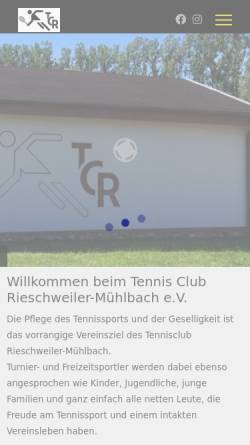 Vorschau der mobilen Webseite www.tc-rieschweiler.de, Tennisclub Rieschweiler-Mühlbach