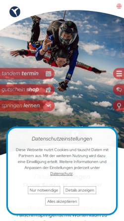 Vorschau der mobilen Webseite www.freifallen.de, Skydive Colibri
