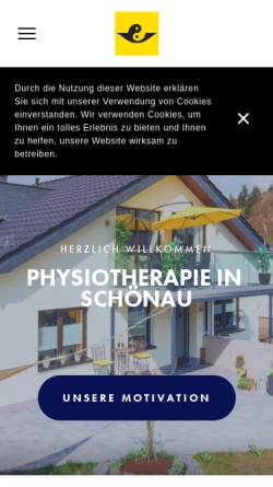 Vorschau der mobilen Webseite www.physiotherapie-konopka.de, Praxis für Physiotherapie Angela Konopka