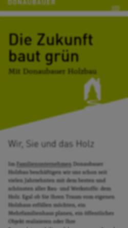 Vorschau der mobilen Webseite donaubauer-holzbau.de, Donaubauer Holzbau GmbH & Co. KG