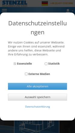 Vorschau der mobilen Webseite www.cnc-stenzel.de, Stenzel GmbH