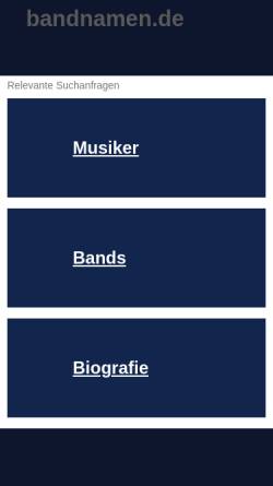 Vorschau der mobilen Webseite www.bandnamen.de, Bandnamen