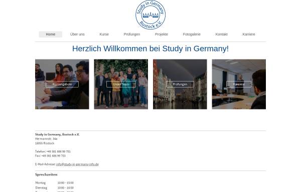 Vorschau von www.study-in-germany-info.org, Study In Germany Rostock n.e.V.