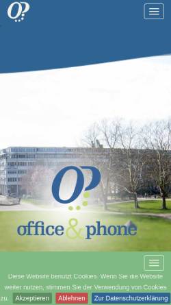 Vorschau der mobilen Webseite www.office-phone.de, Office & phone Evelyn Paul