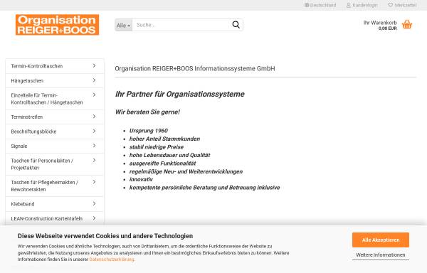 Vorschau von www.reigerboos.de, Organisation Reiger und Boos