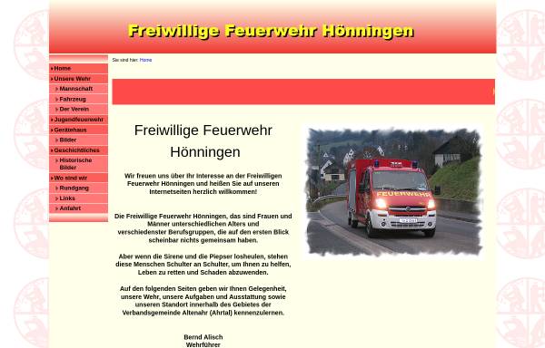Vorschau von www.feuerwehr-hoenningen.de, Freiwillige Feuerwehr Hönningen