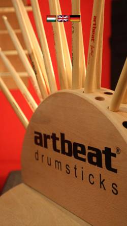 Vorschau der mobilen Webseite www.artbeat-stix.com, Artbeat drumsticks, Inh. Janos Toth