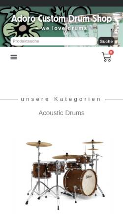 Vorschau der mobilen Webseite www.customdrums.de, Custom Drums & Parts, Inh. Stefan Korth