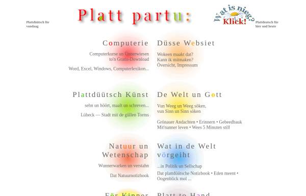 Vorschau von www.plattpartu.de, Platt partu