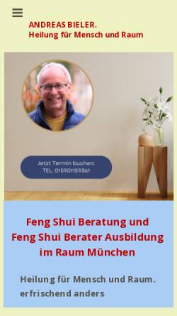 Vorschau der mobilen Webseite www.fengshui-bieler.de, Feng Shui Beratung Kürten
